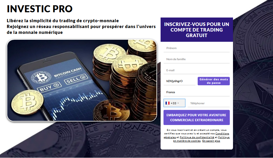 Investic Pro Avis 2025 - Arnaque ou plateforme de trading légitime?